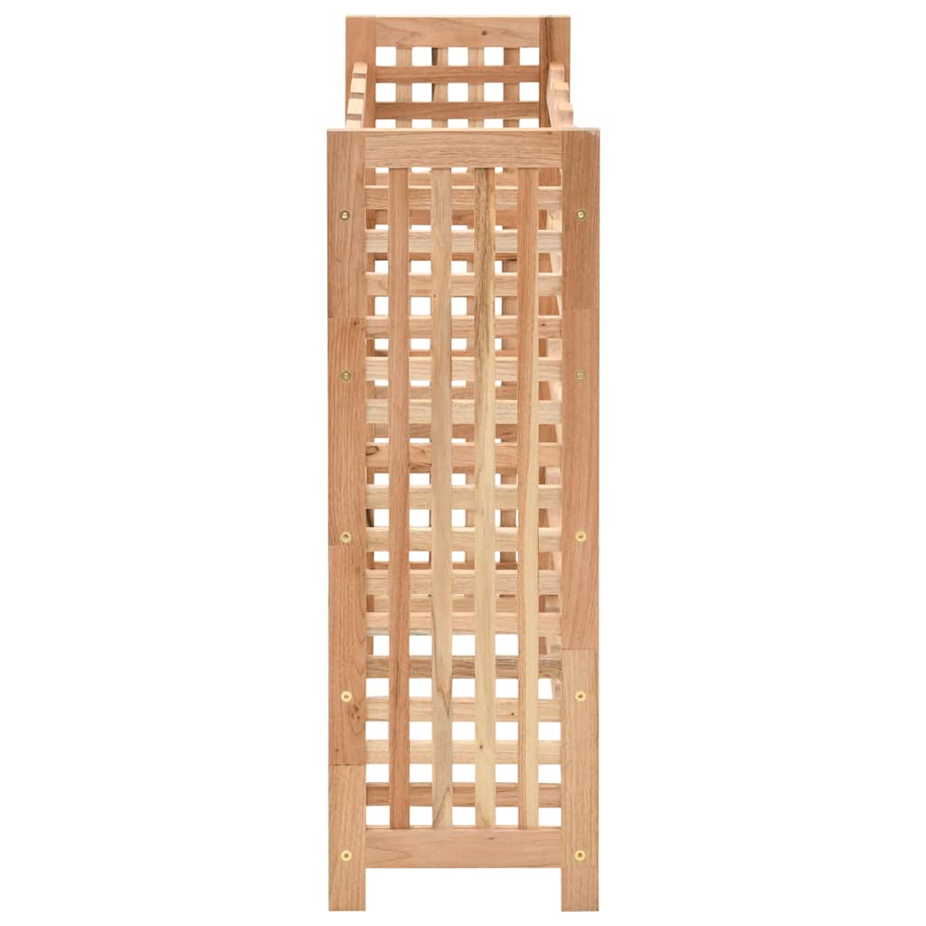 vidaXL Stojak na 25 butelek wina, lite drewno orzechowe, 63x25x73 cm