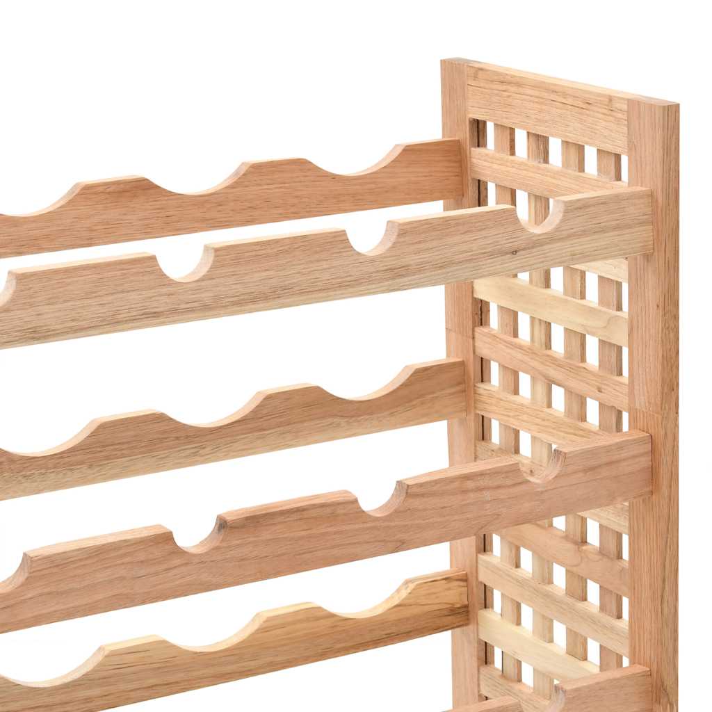 vidaXL Stojak na 25 butelek wina, lite drewno orzechowe, 63x25x73 cm