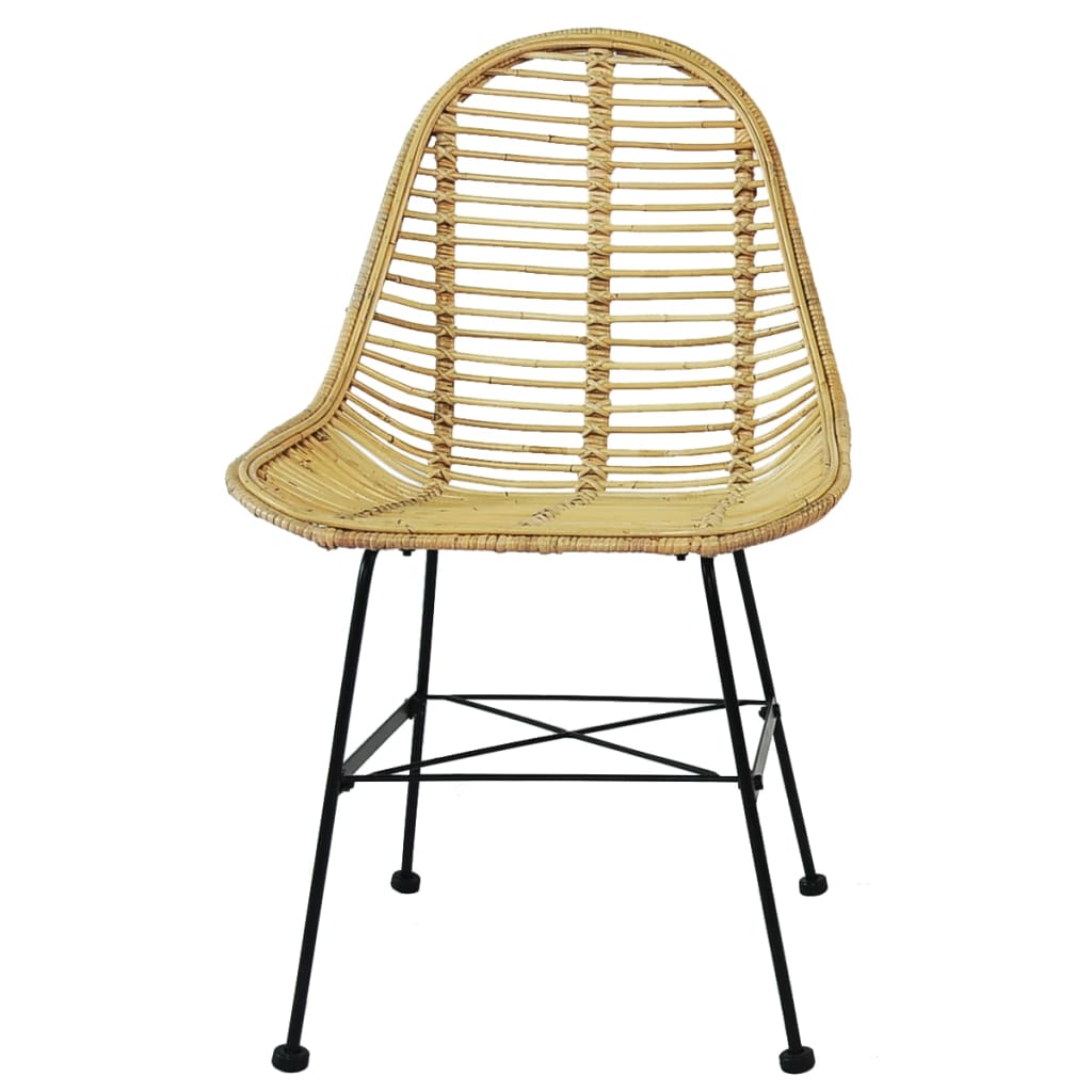 vidaXL Krzesła do jadalni, 6 szt., naturalny rattan