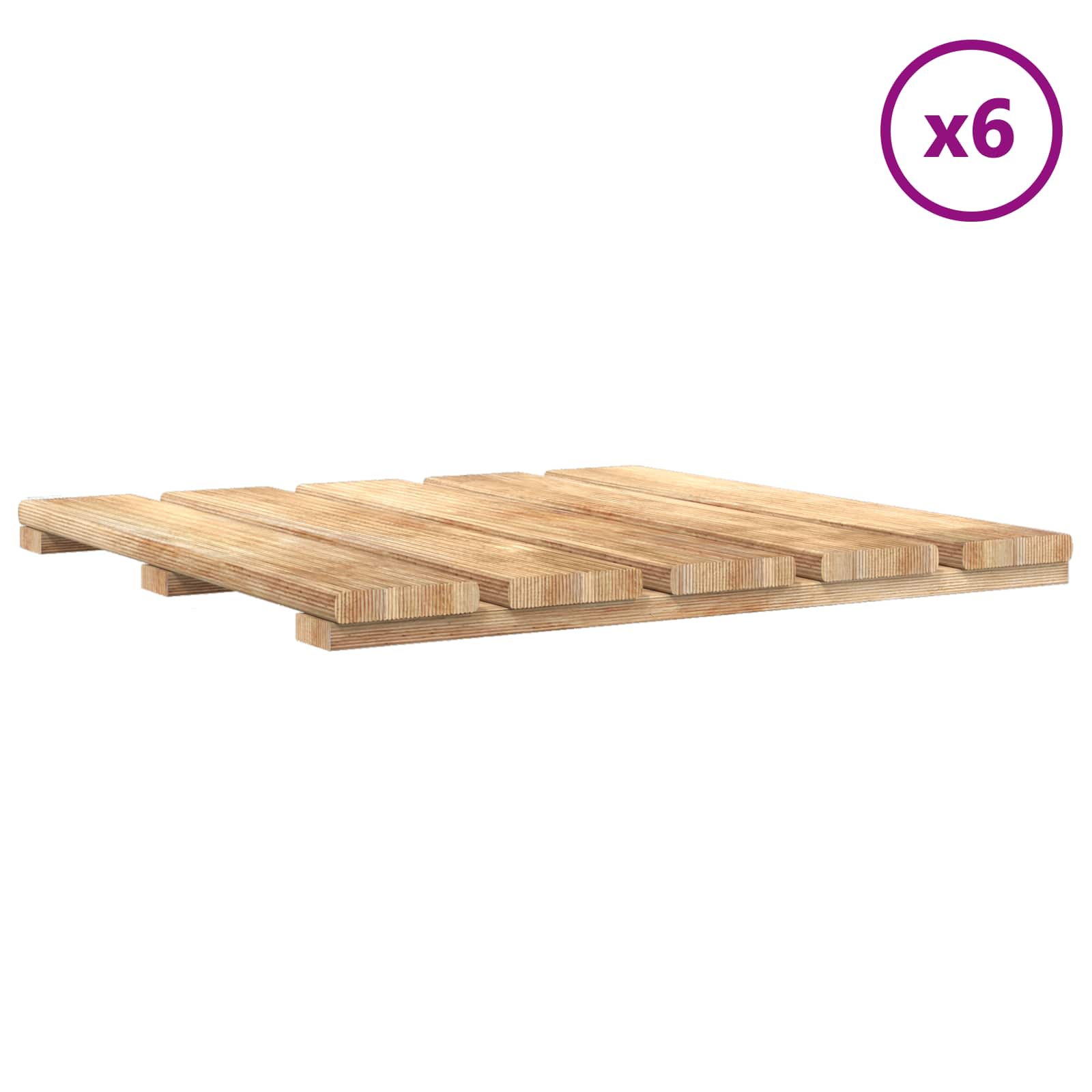 vidaXL Płytka Tarasowa 6 pcs Brązowy 50 x 50 cm