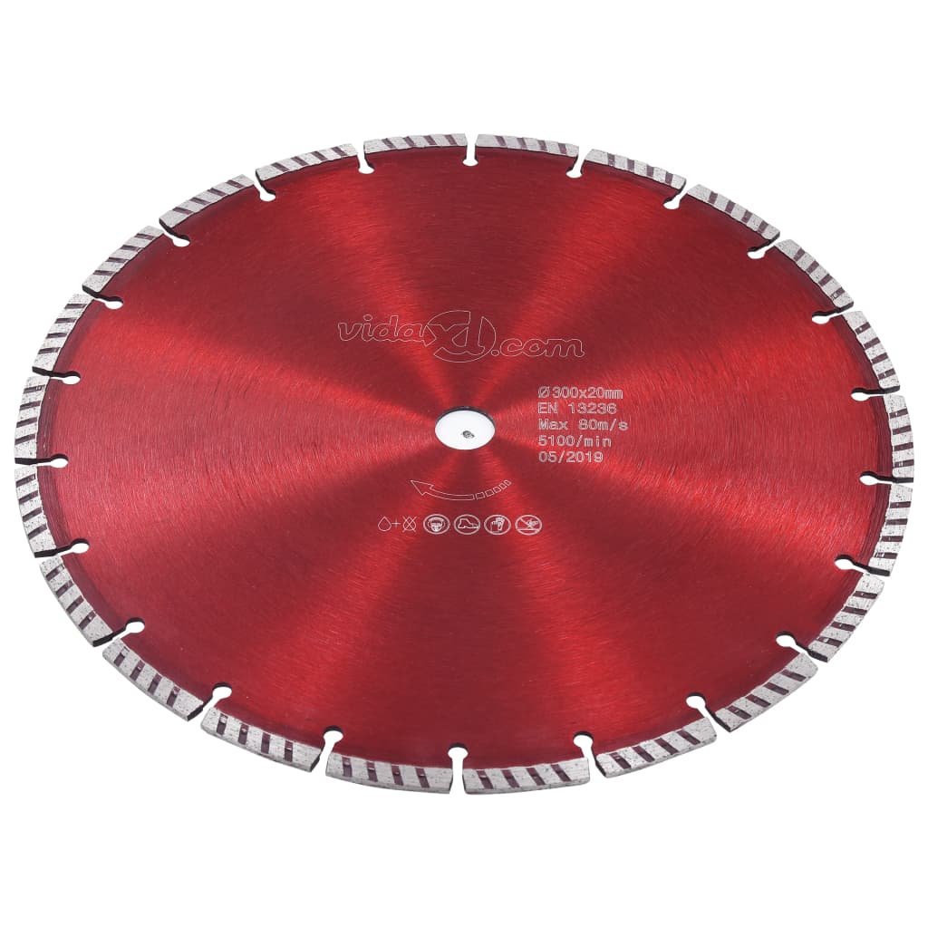 vidaXL Tarcza diamentowa turbo, stal, 300 mm
