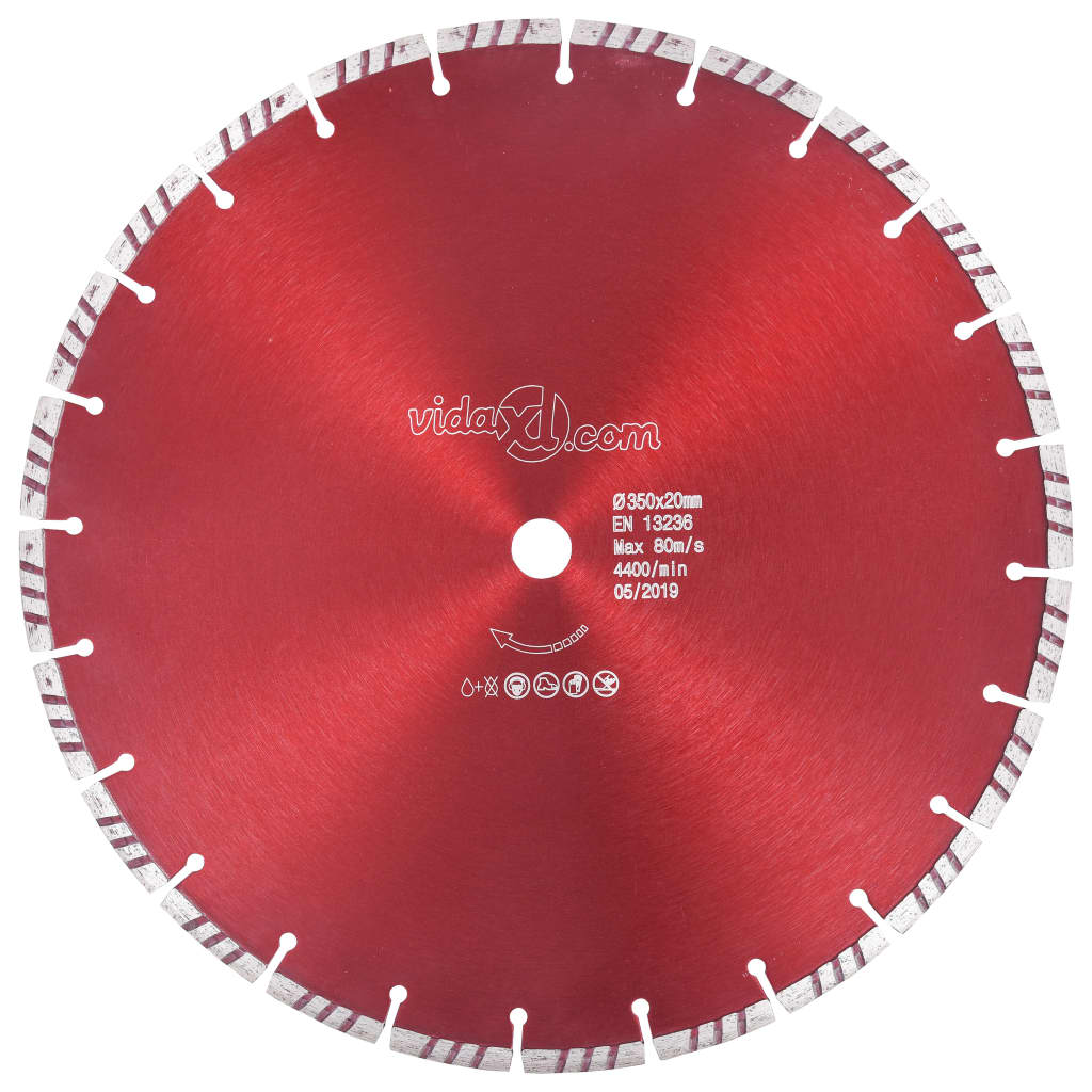 vidaXL Tarcza diamentowa turbo, stal, 350 mm