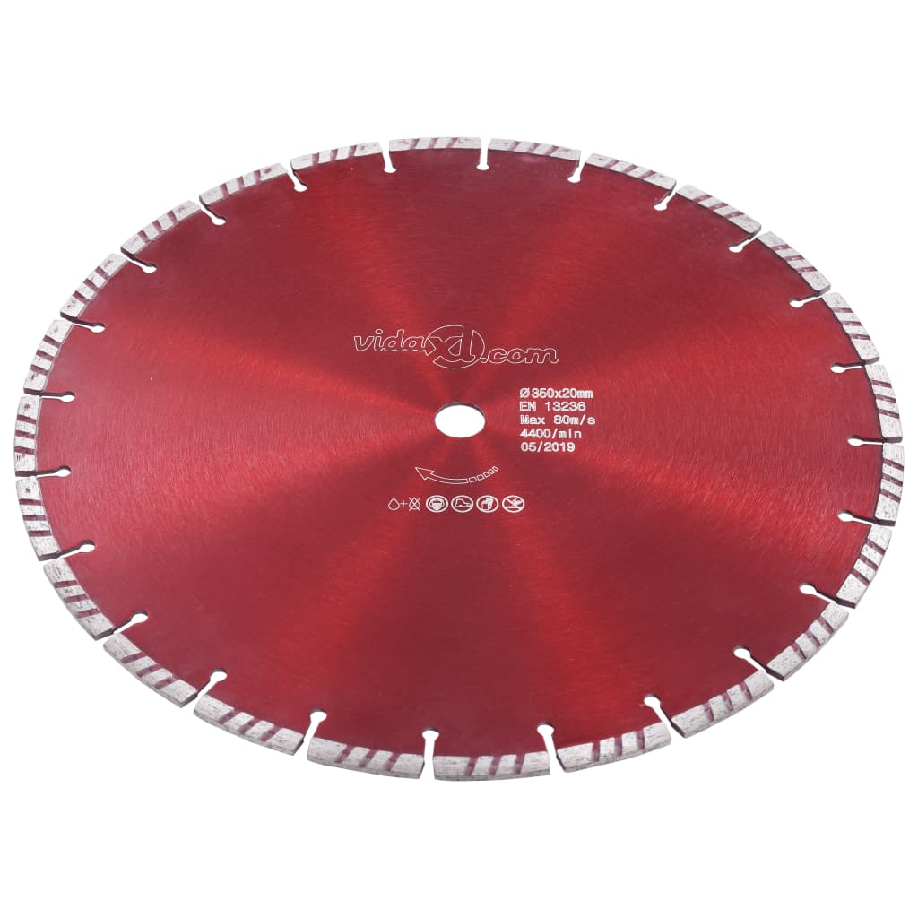 vidaXL Tarcza diamentowa turbo, stal, 350 mm