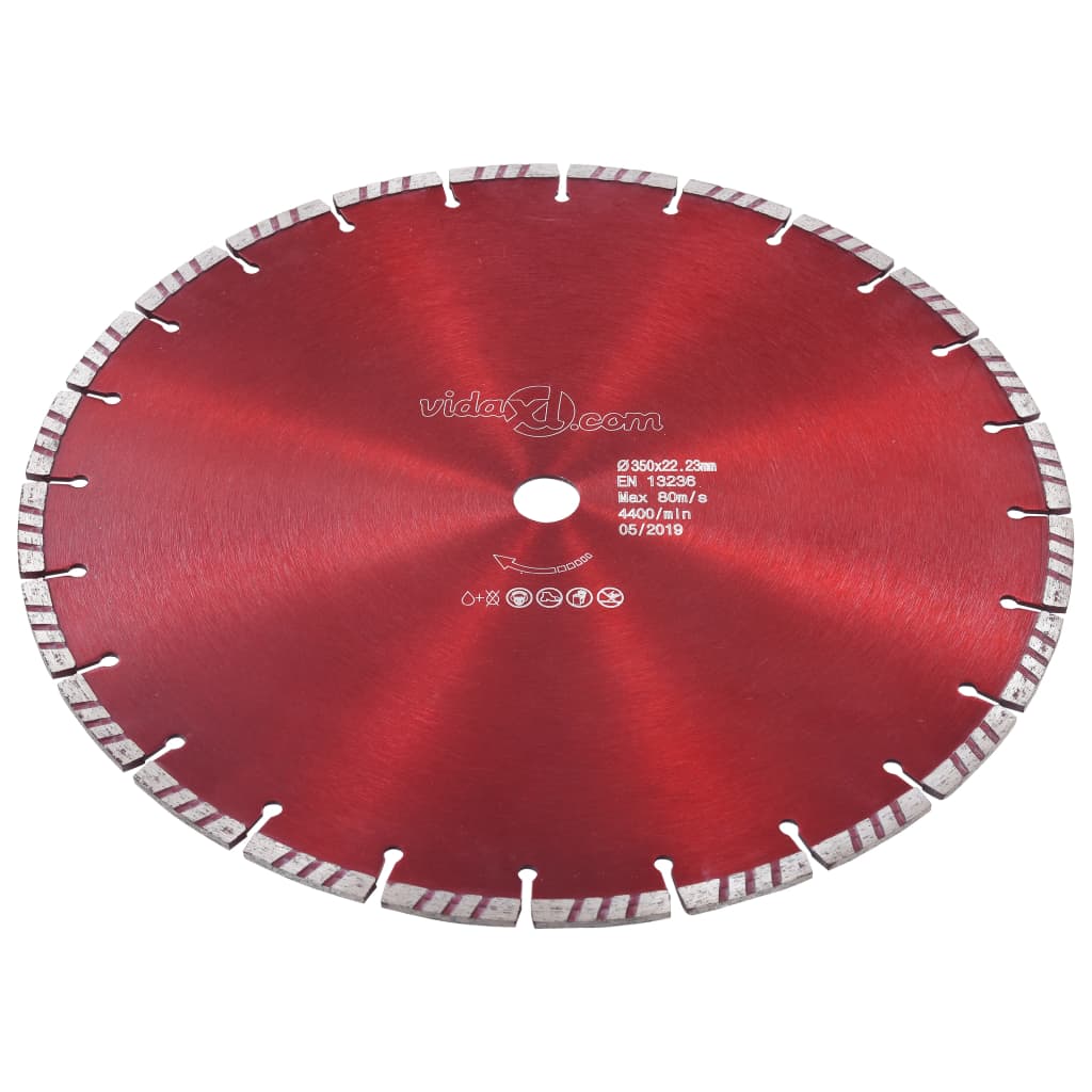 vidaXL Tarcza diamentowa turbo, stal, 350 mm