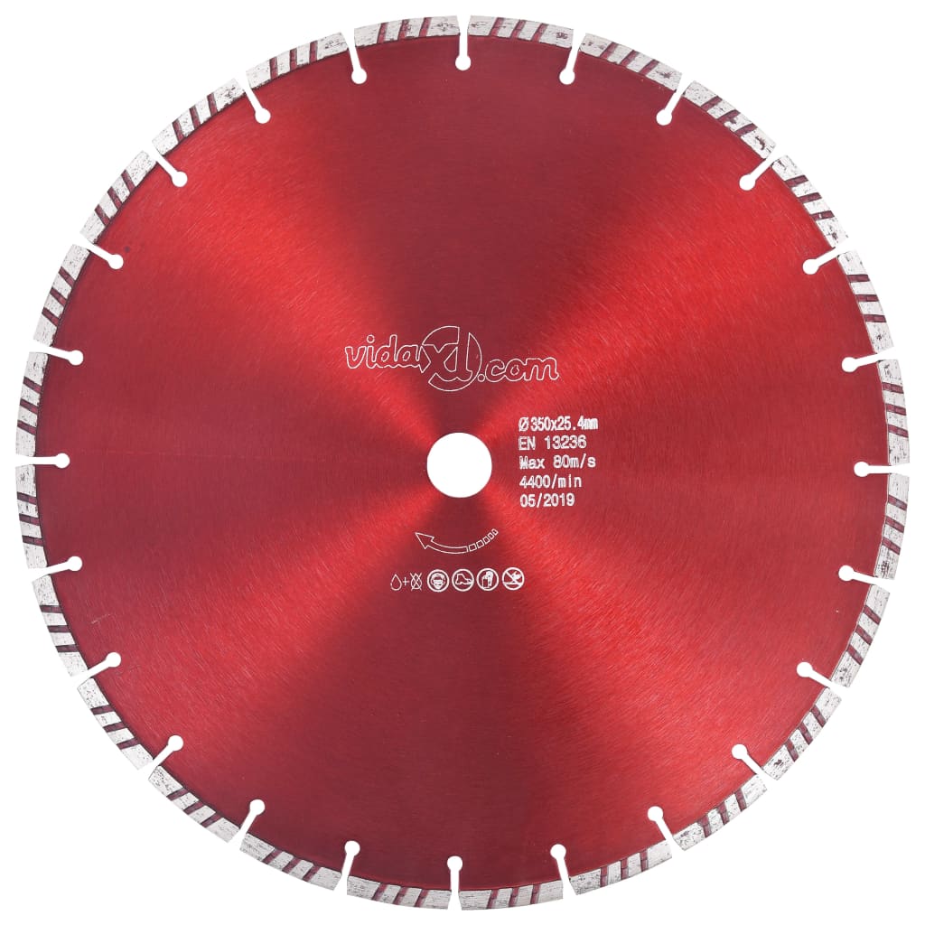 vidaXL Tarcza diamentowa turbo, stal, 350 mm
