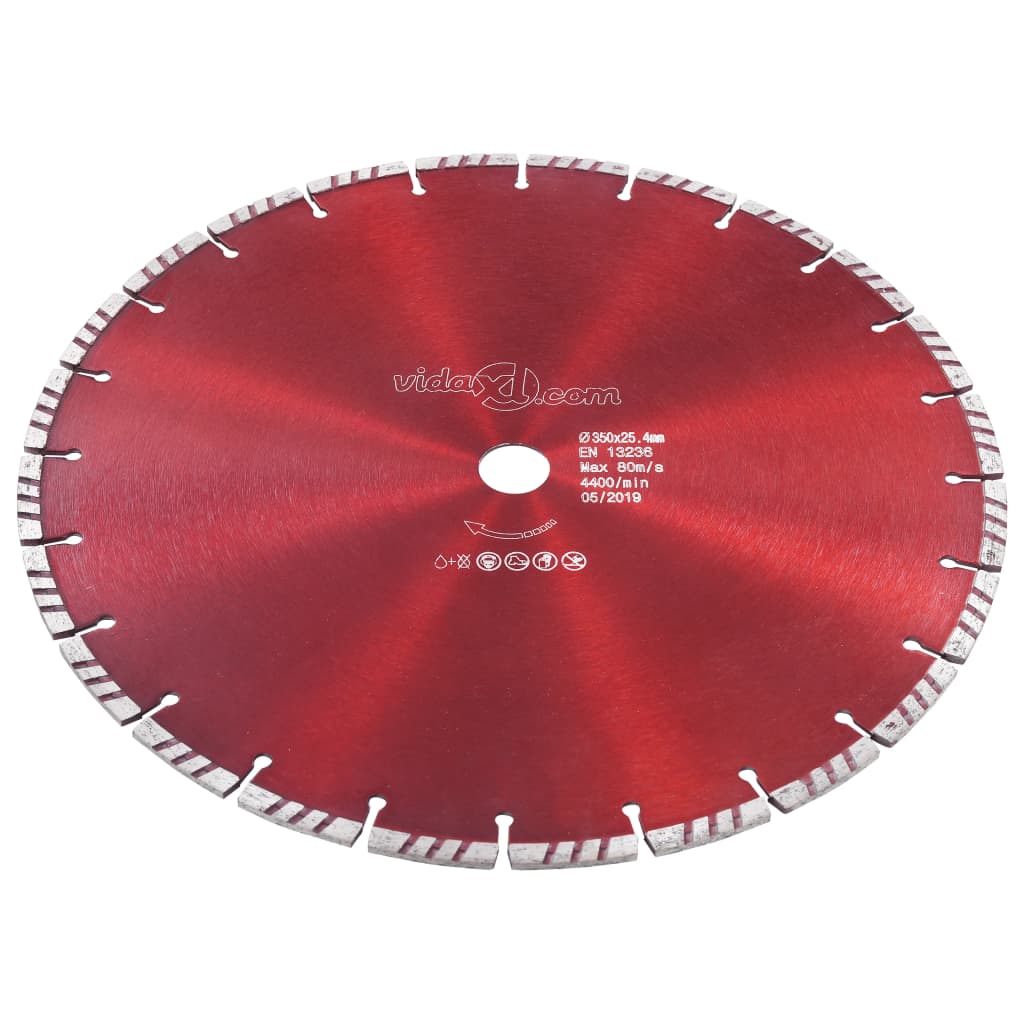 vidaXL Tarcza diamentowa turbo, stal, 350 mm