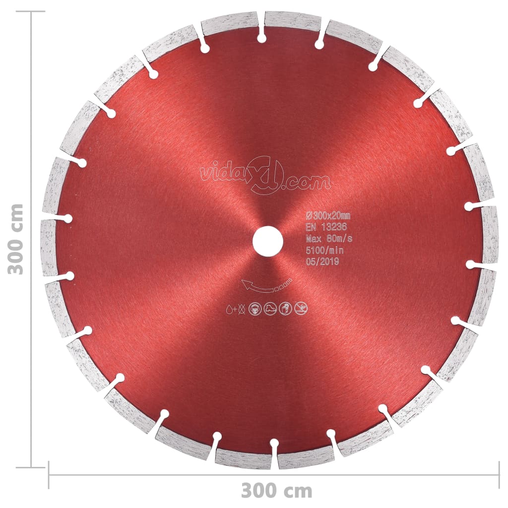 vidaXL Tarcza diamentowa, stal, 300 mm
