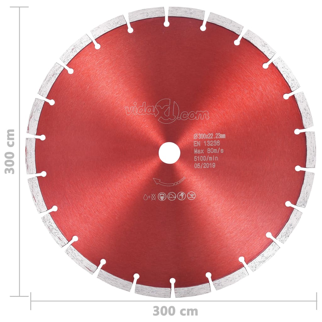 vidaXL Tarcza diamentowa, stal, 300 mm