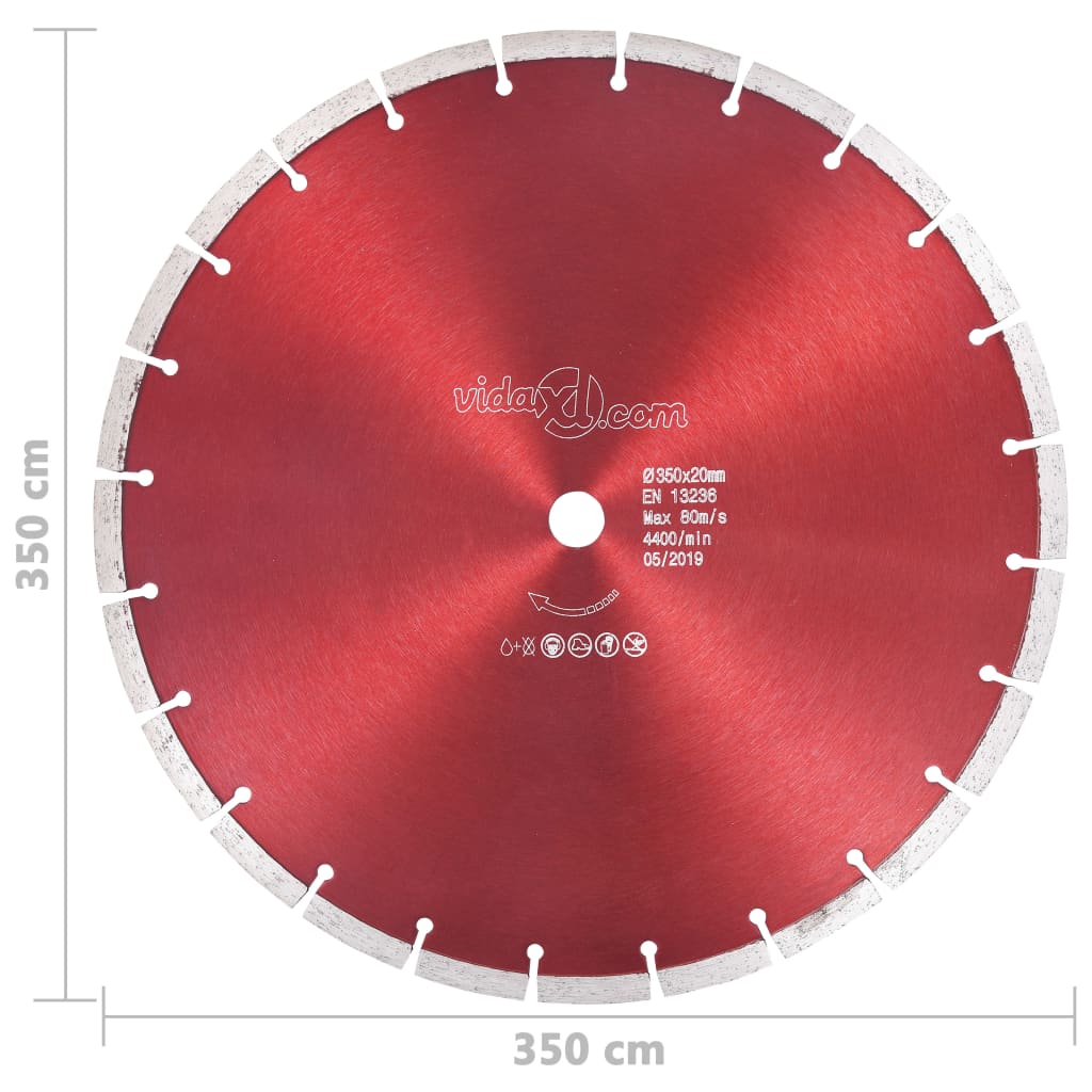 vidaXL Tarcza diamentowa, stal, 350 mm