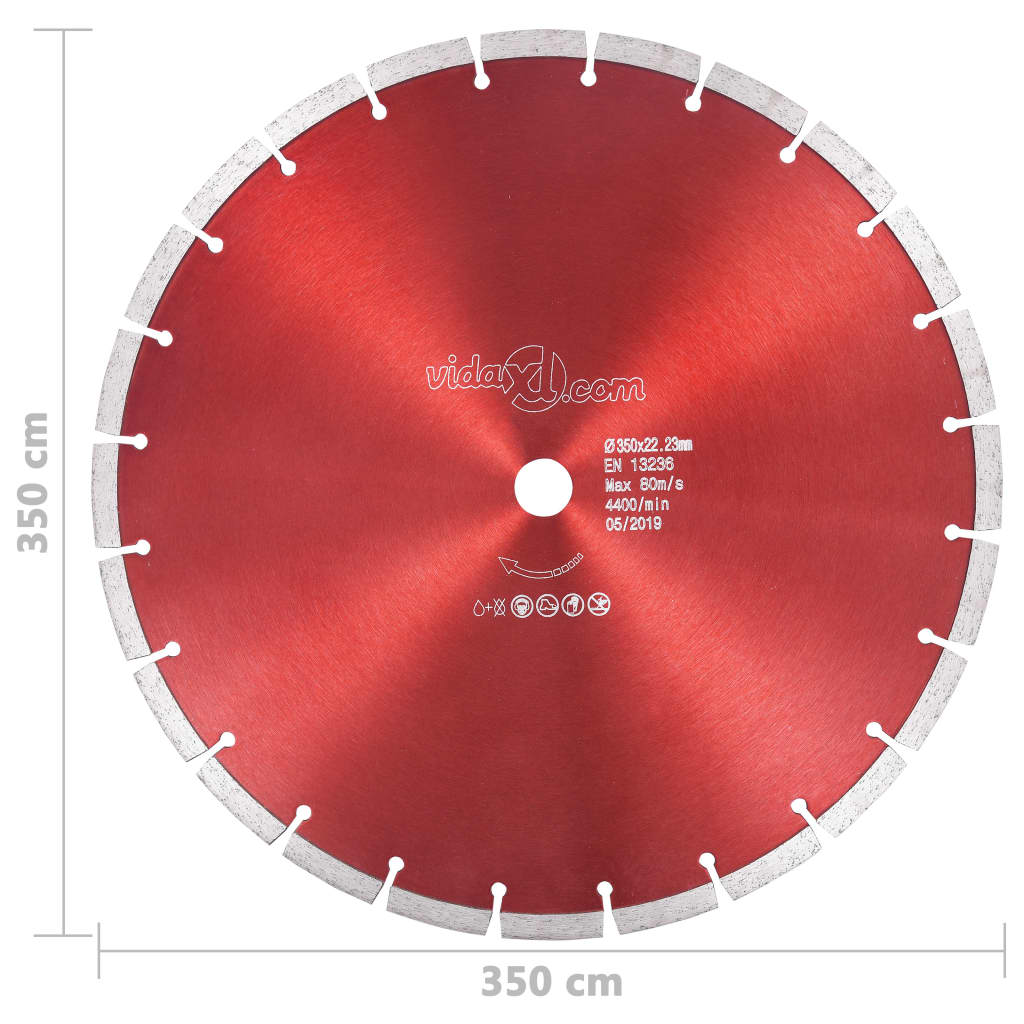 vidaXL Tarcza diamentowa, stal, 350 mm
