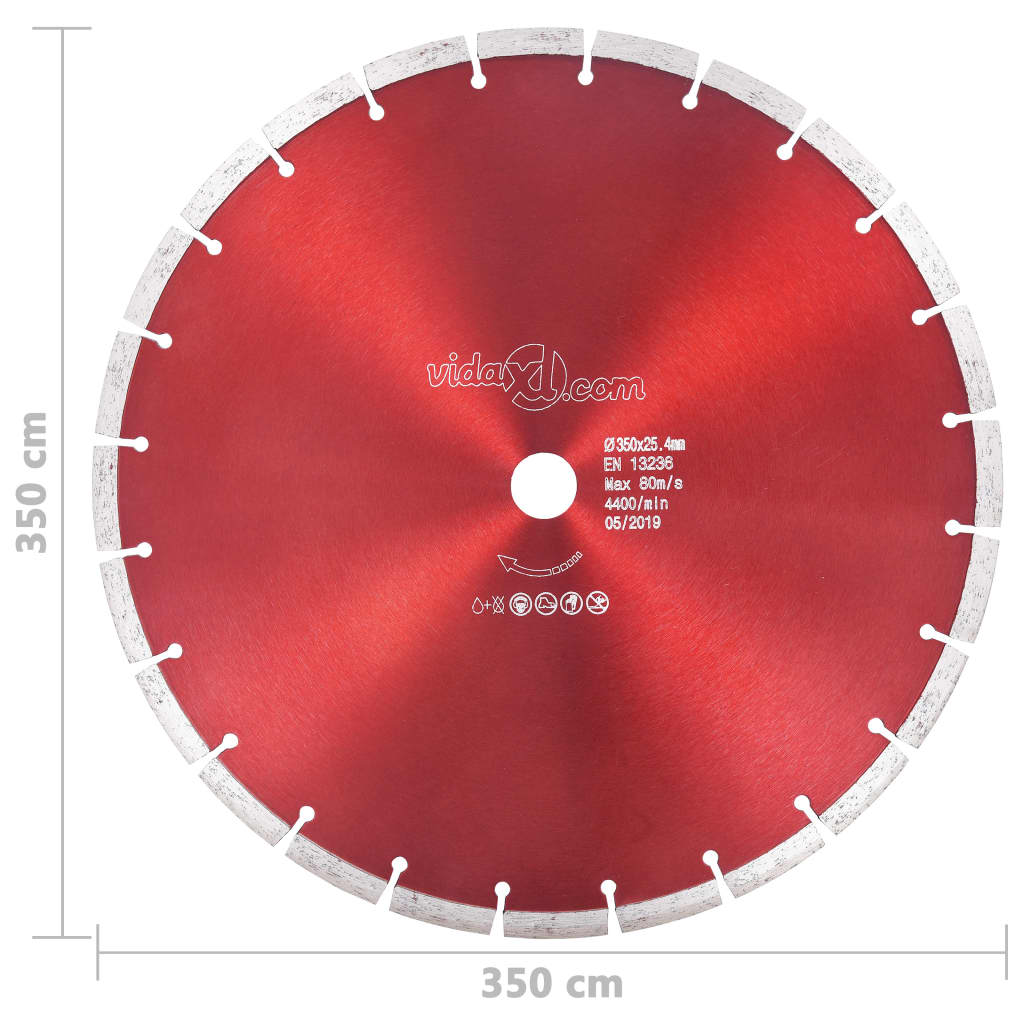 vidaXL Tarcza diamentowa, stal, 350 mm