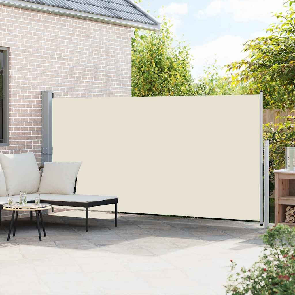 vidaXL Zwijana markiza boczna, 160 x 500 cm, kremowa
