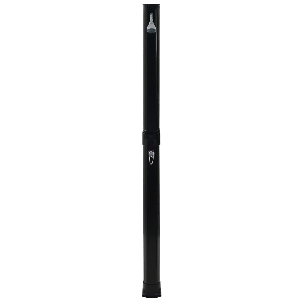 vidaXL Składany prysznic solarny, czarny, 214 cm, 23 L