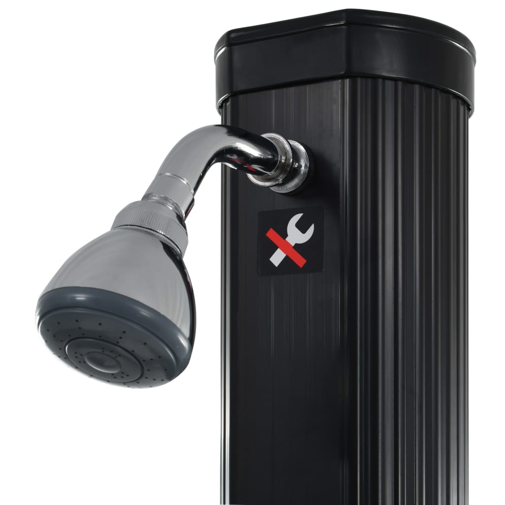 vidaXL Składany prysznic solarny, czarny, 214 cm, 23 L
