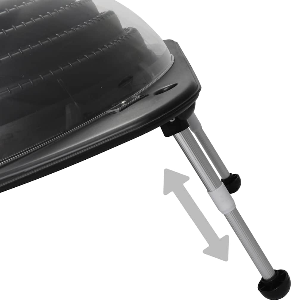 vidaXL Solarny podgrzewacz basenowy, 75x75x36 cm, HDPE, aluminium