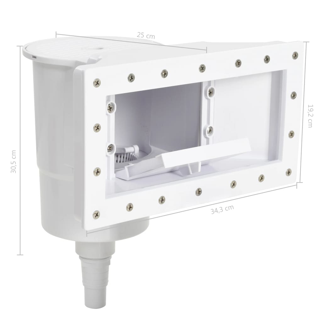 vidaXL 11-częściowy skimmer basenowy z dużym wlotem, 34,3x25x30,5 cm