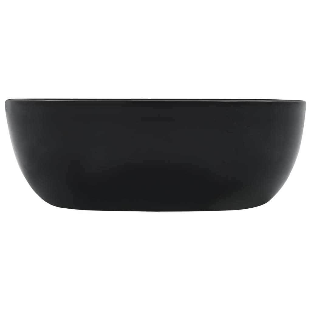 vidaXL Umywalka, 42,5 x 42,5 x 14,5 cm, ceramiczna, czarna