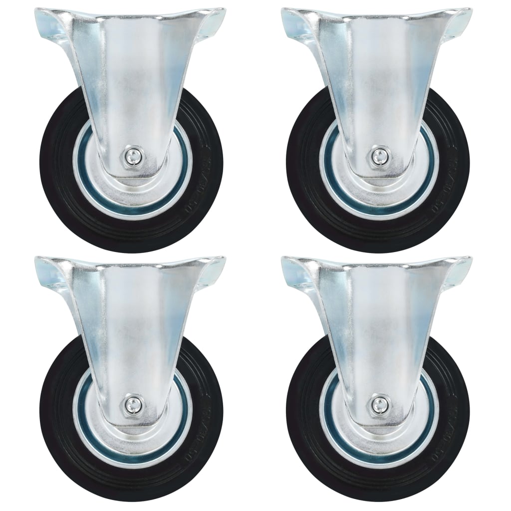 vidaXL Kółka nieskrętne, 4 szt., 100 mm