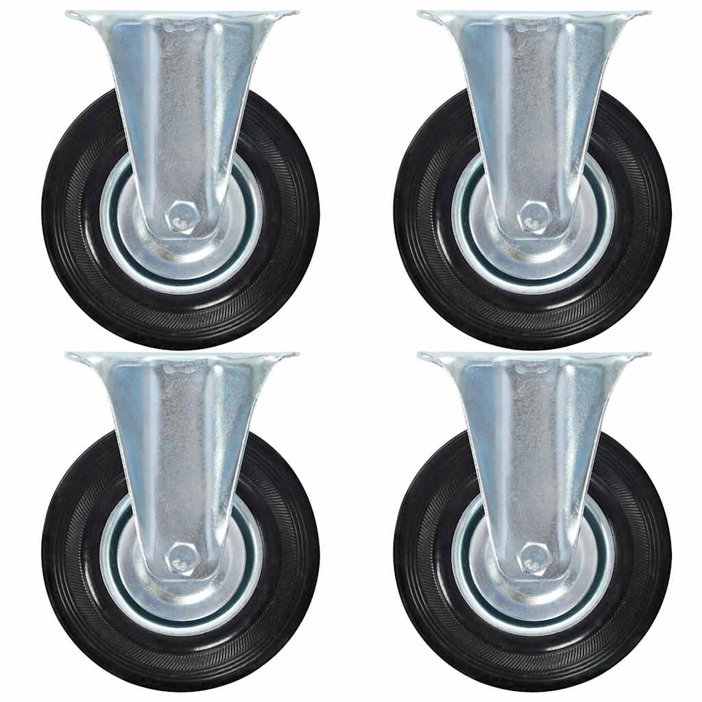 vidaXL Kółka nieskrętne, 4 szt., 125 mm