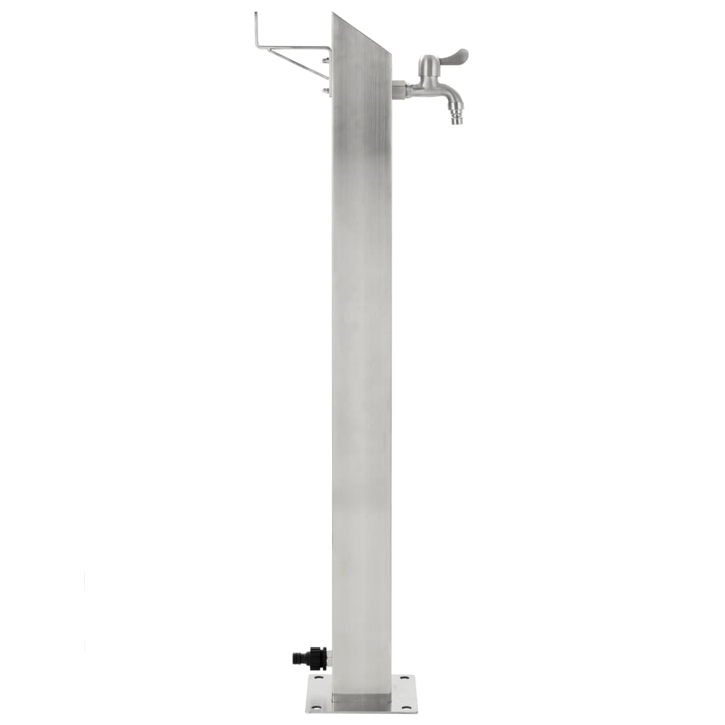 vidaXL Kran ogrodowy na słupku, stal nierdzewna, kwadratowy, 95 cm