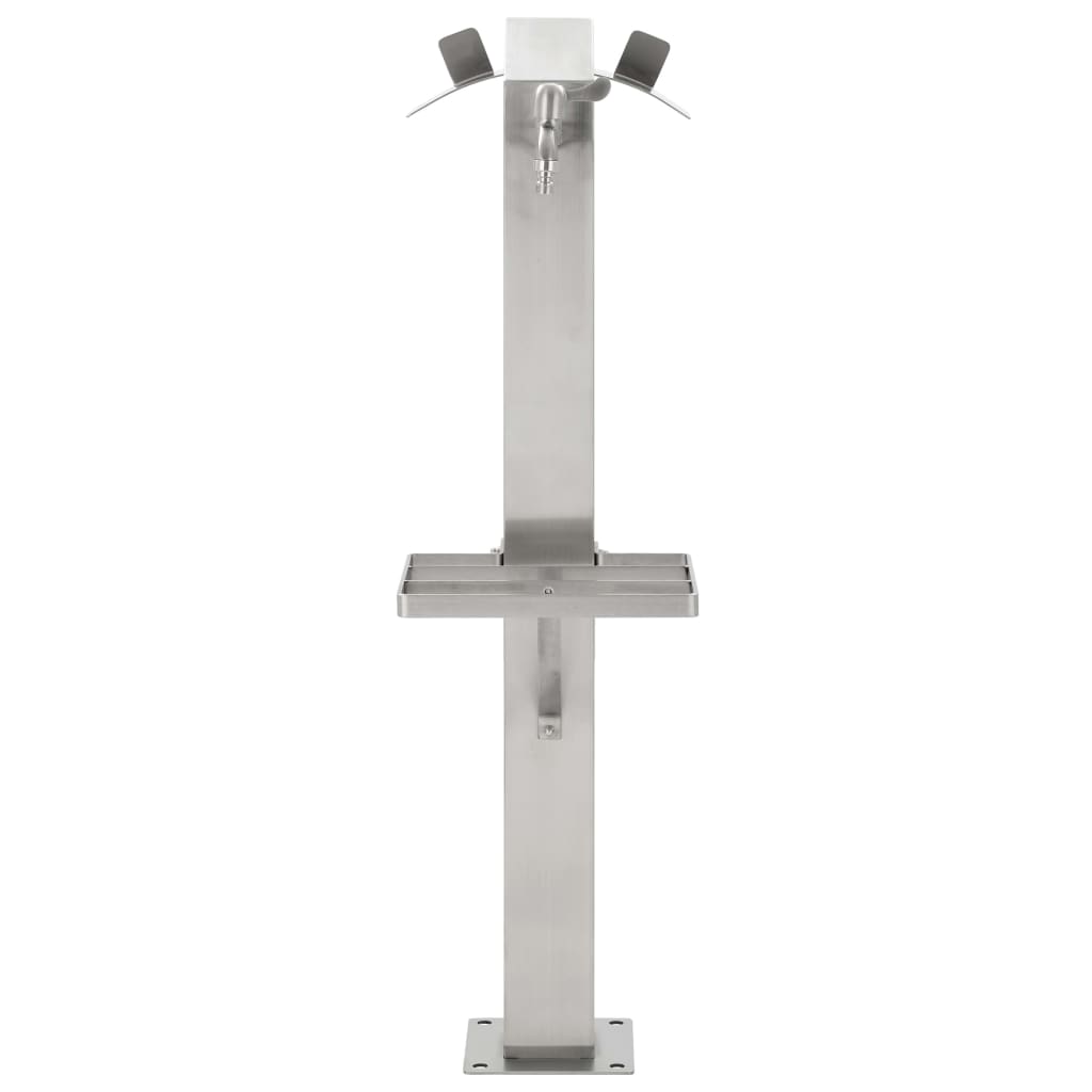 vidaXL Kran ogrodowy na słupku, stal nierdzewna, kwadratowy, 95 cm