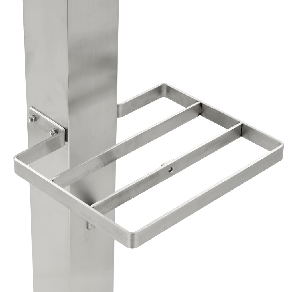 vidaXL Kran ogrodowy na słupku, stal nierdzewna, kwadratowy, 95 cm