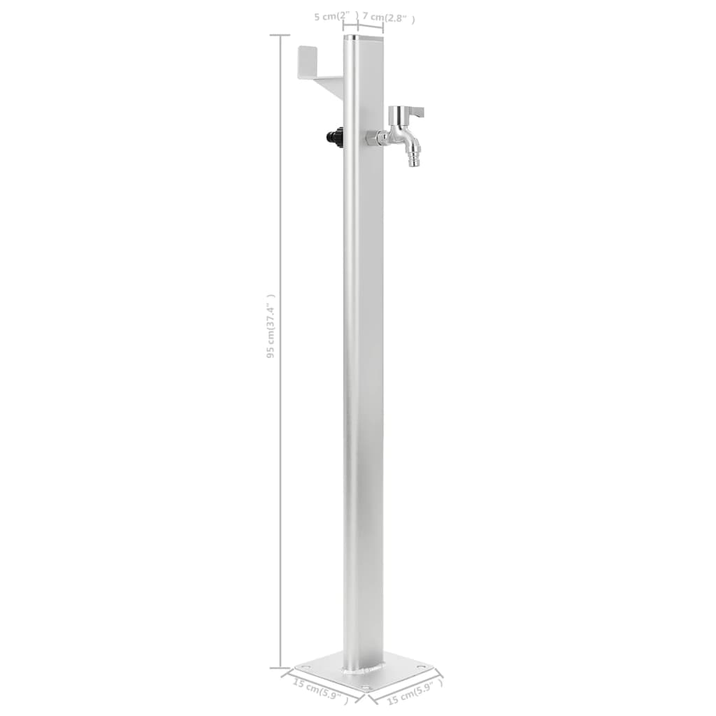 vidaXL Kran ogrodowy na słupku, aluminium, 95 cm