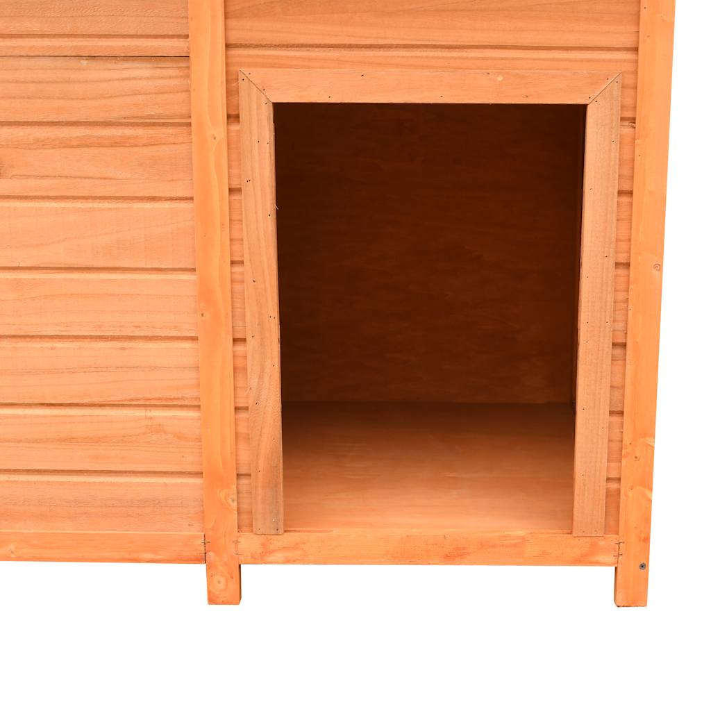 vidaXL Buda dla psa, drewno sosnowe i jodłowe, 120x77x86 cm