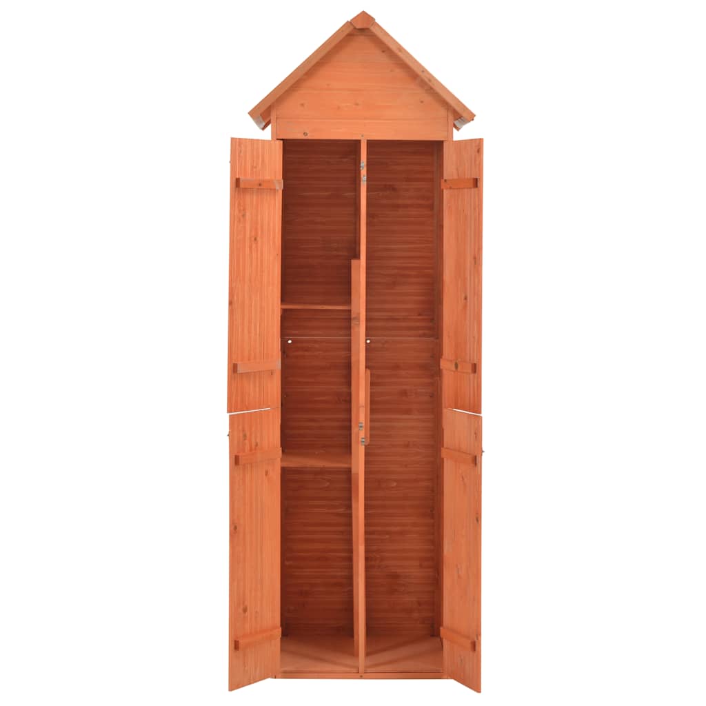 vidaXL Schowek ogrodowy, 71 x 60 x 213 cm, drewniany