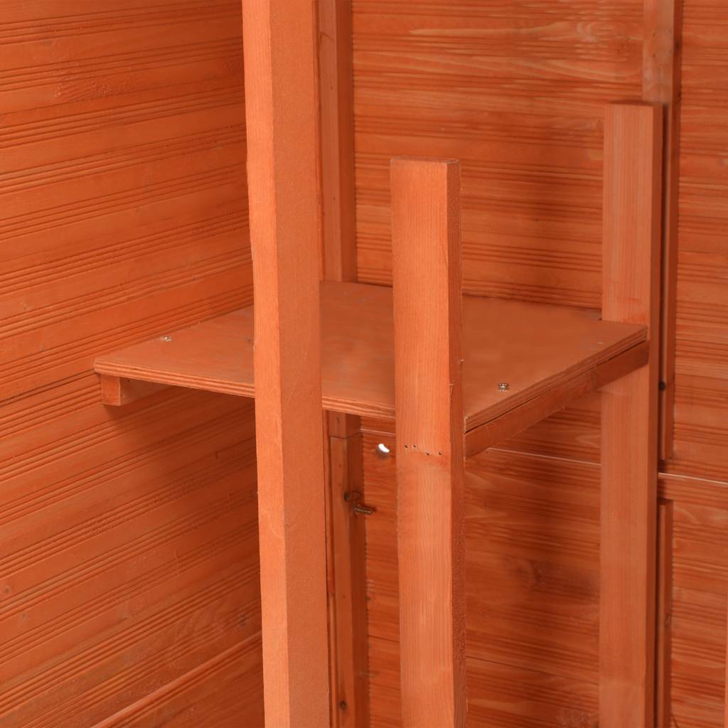 vidaXL Schowek ogrodowy, 71 x 60 x 213 cm, drewniany