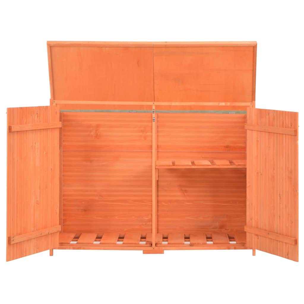 vidaXL Schowek ogrodowy, 128x42x91 cm, drewniany