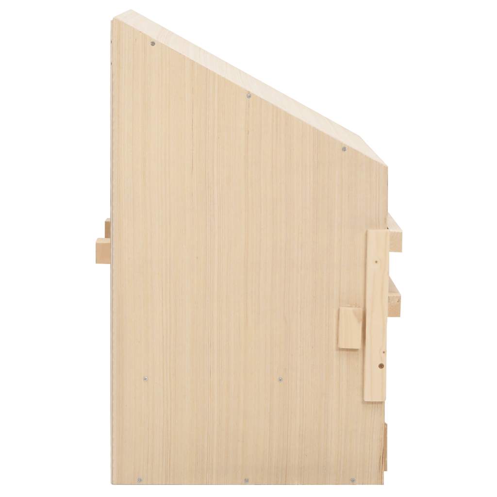 vidaXL Gniazdo dla kur, 2 przegrody, 63x40x65 cm, lite drewno sosnowe