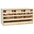 vidaXL Gniazdo dla kur, 3 przegrody, 72x33x38 cm, lite drewno sosnowe