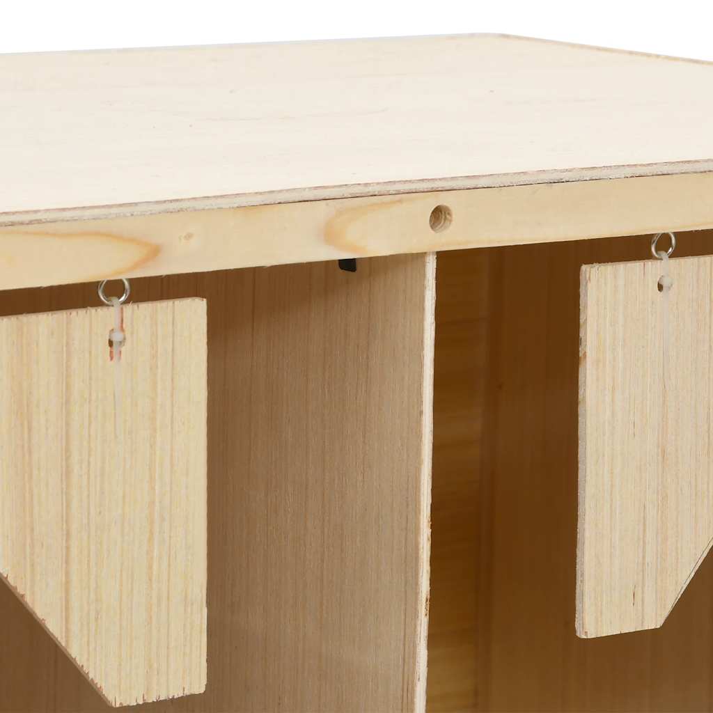 vidaXL Gniazdo dla kur, 3 przegrody, 72x33x38 cm, lite drewno sosnowe