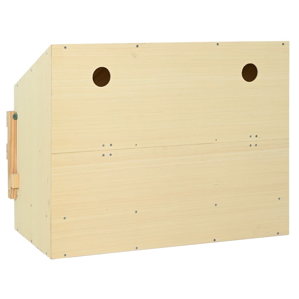 vidaXL Gniazdo dla kur, 3 przegrody, 93x40x65 cm, lite drewno sosnowe
