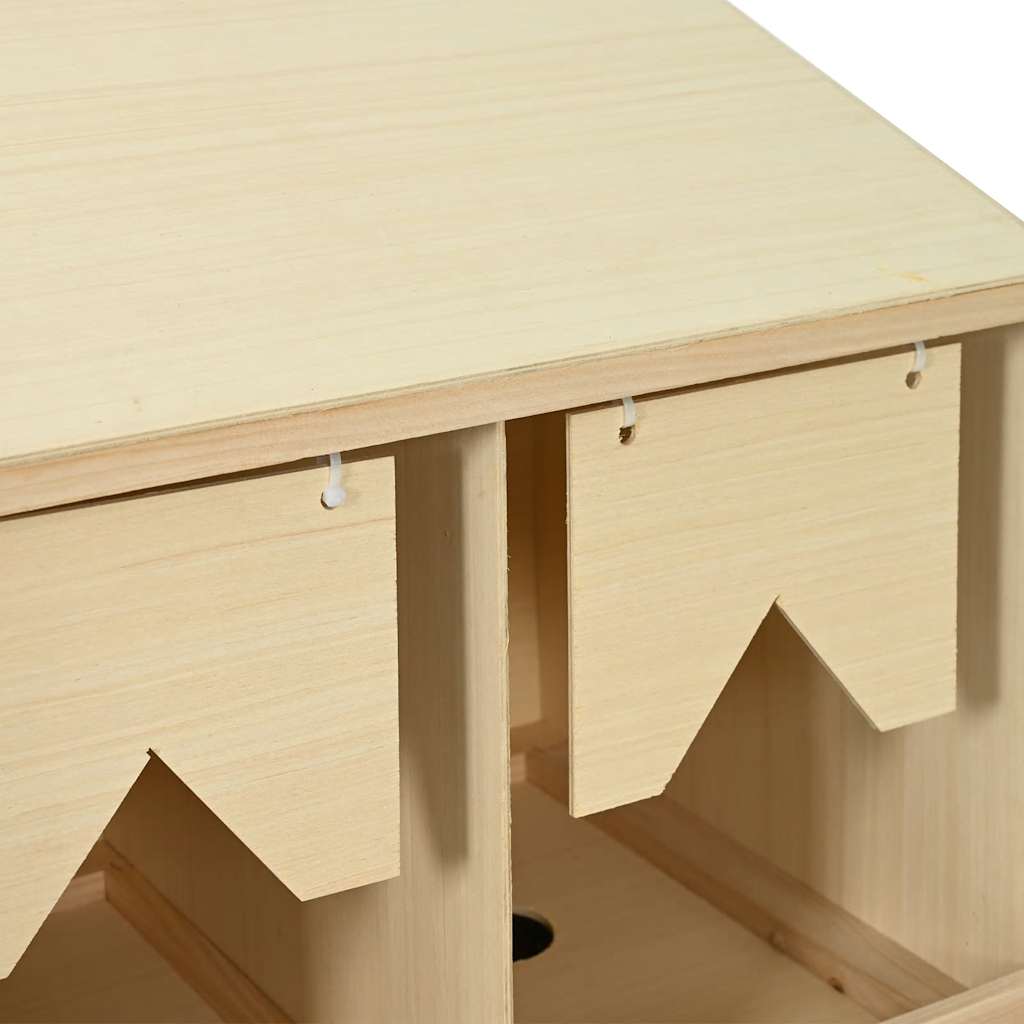 vidaXL Gniazdo dla kur, 3 przegrody, 93x40x65 cm, lite drewno sosnowe