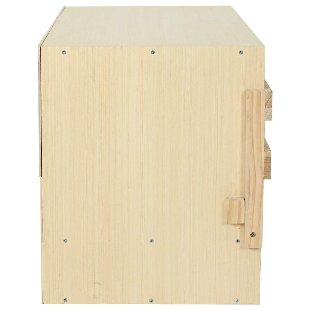 vidaXL Gniazdo dla kur, 3 przegrody, 96x40x45 cm, lite drewno sosnowe