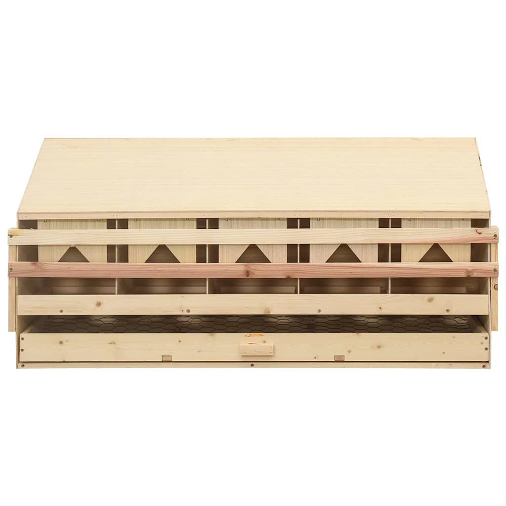 vidaXL Gniazdo dla kur, 5 przegród, 117x33x54 cm, lite drewno sosnowe