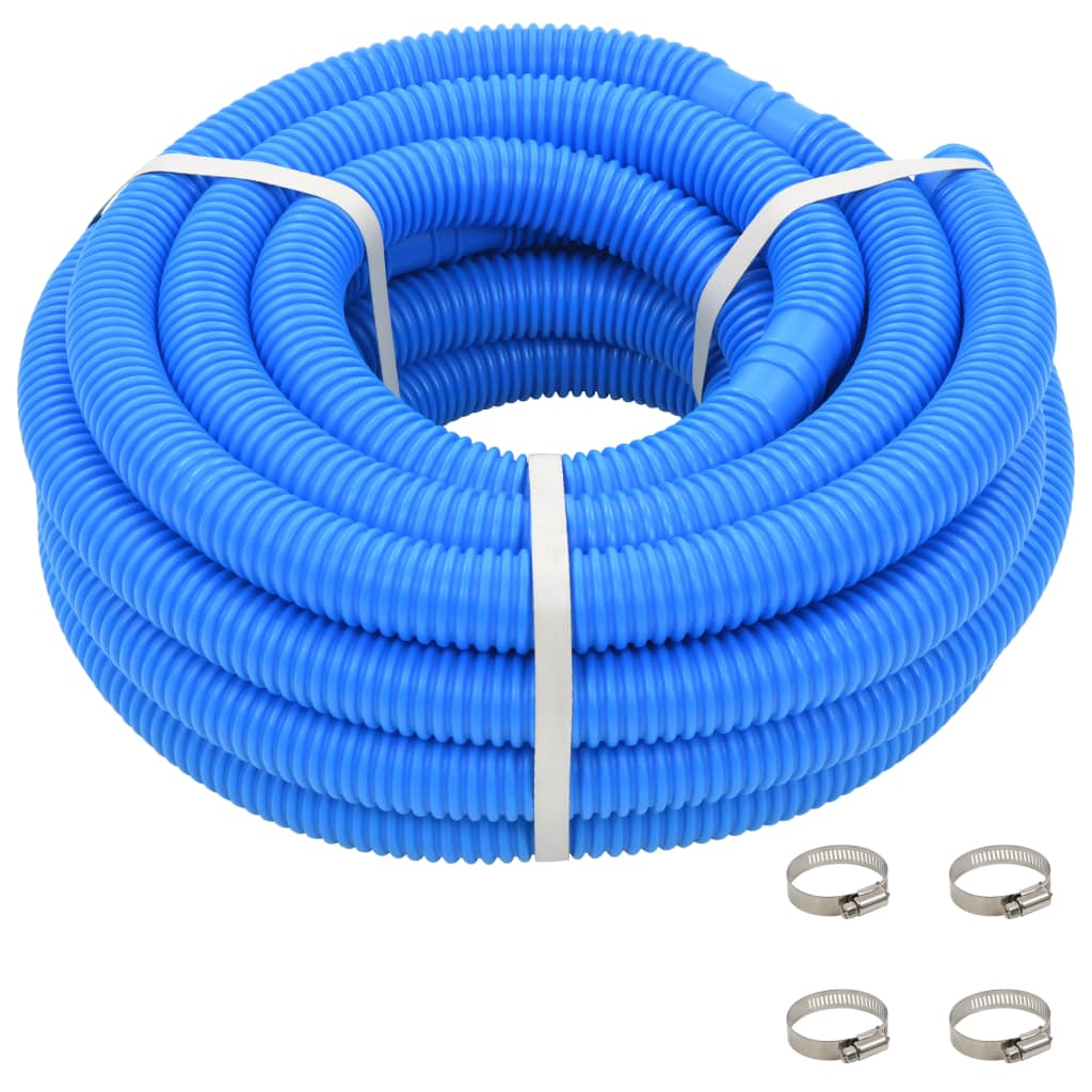 vidaXL Wąż do basenu z opaskami zaciskowymi, 38 mm, 12 m