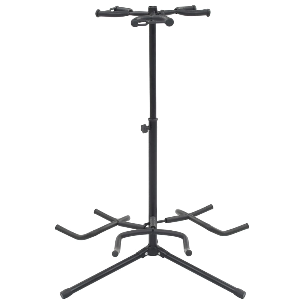 vidaXL Stojak na gitarę, czarny, stalowy