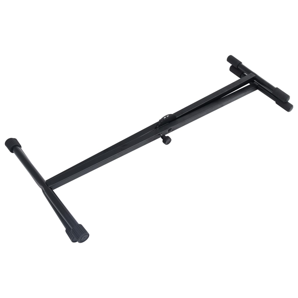 vidaXL Statyw pod keyboard ze stołkiem, czarny