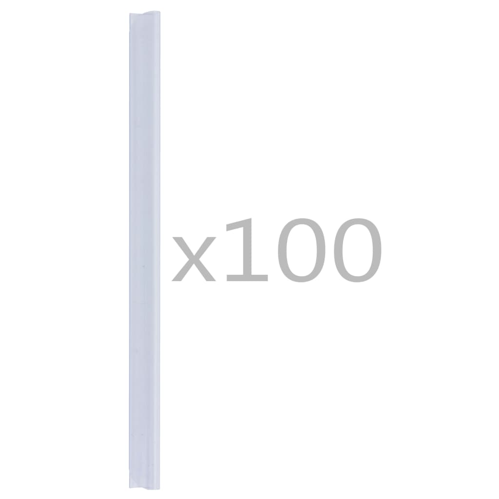 vidaXL Klipsy do taśmy ogrodzeniowej, 100 szt., PVC, przezroczyste