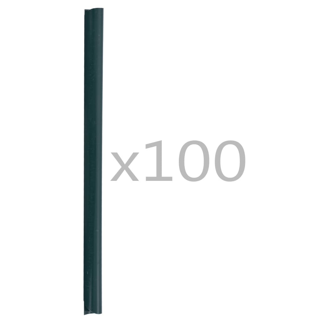 vidaXL 100 szt. klipsy do taśmy ogrodzeniowej, PVC, zielone