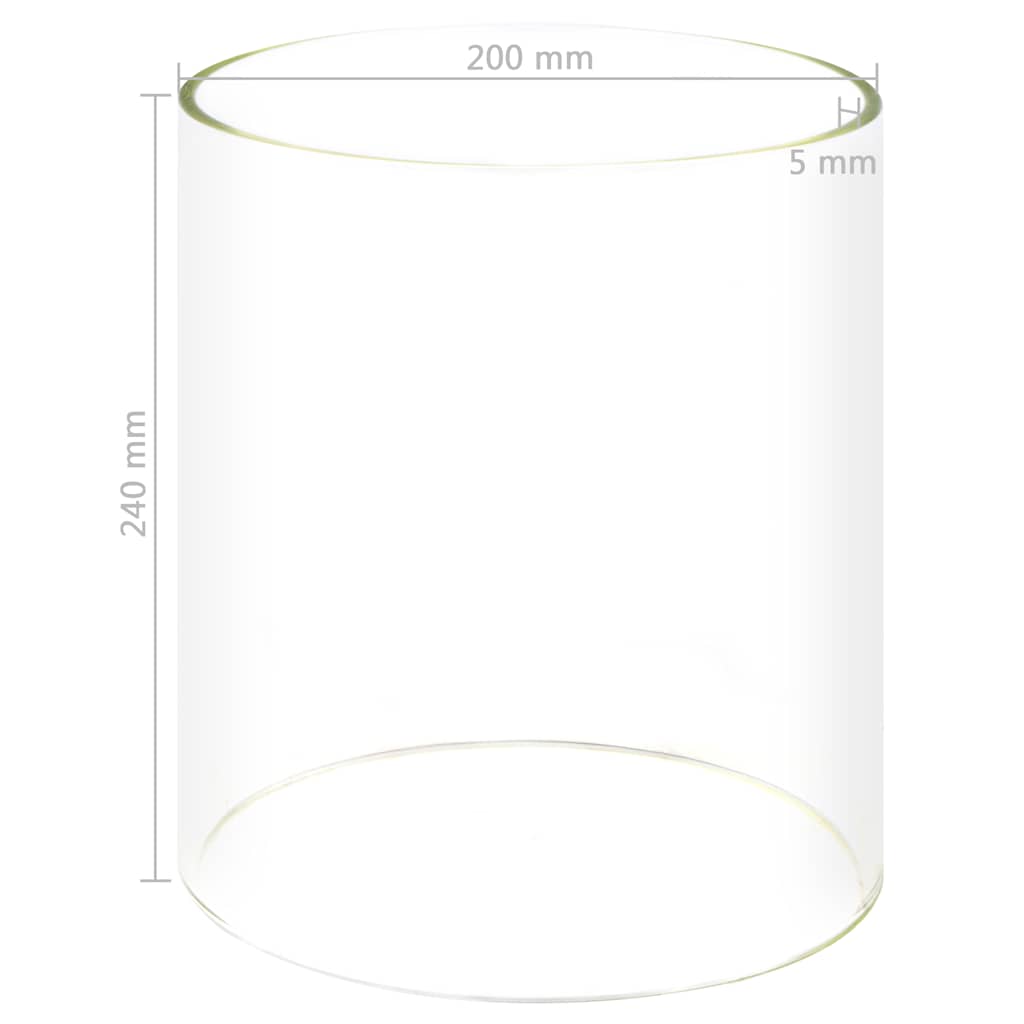 vidaXL Szklany cylinder do podgrzewacza do hot dogów, 200x240 mm