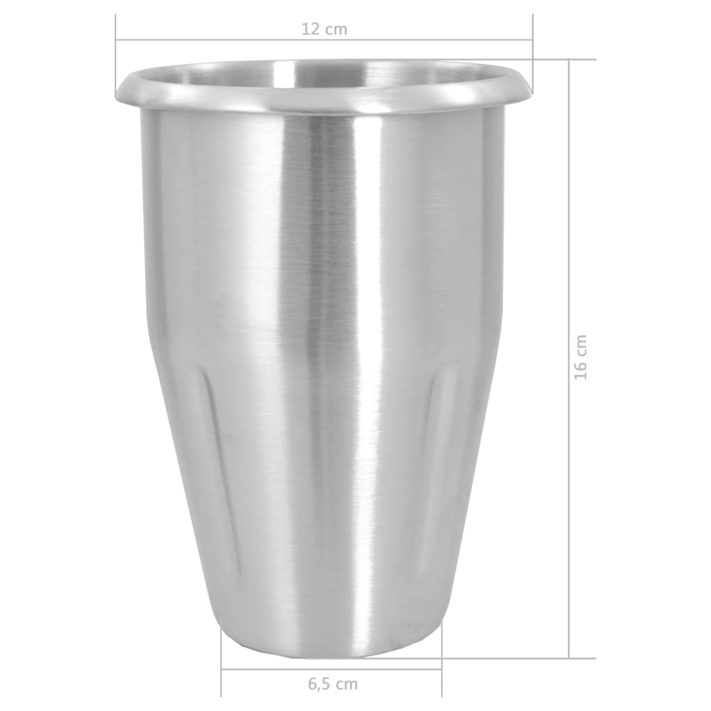 vidaXL Mikser do koktajli mlecznych, stal nierdzewna, 1 L