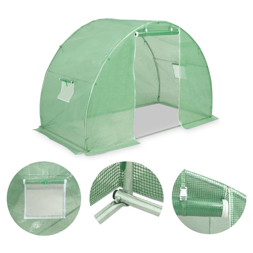 vidaXL Szklarnia ogrodowa, 4,5 m ², 300 x 150 x 200 cm