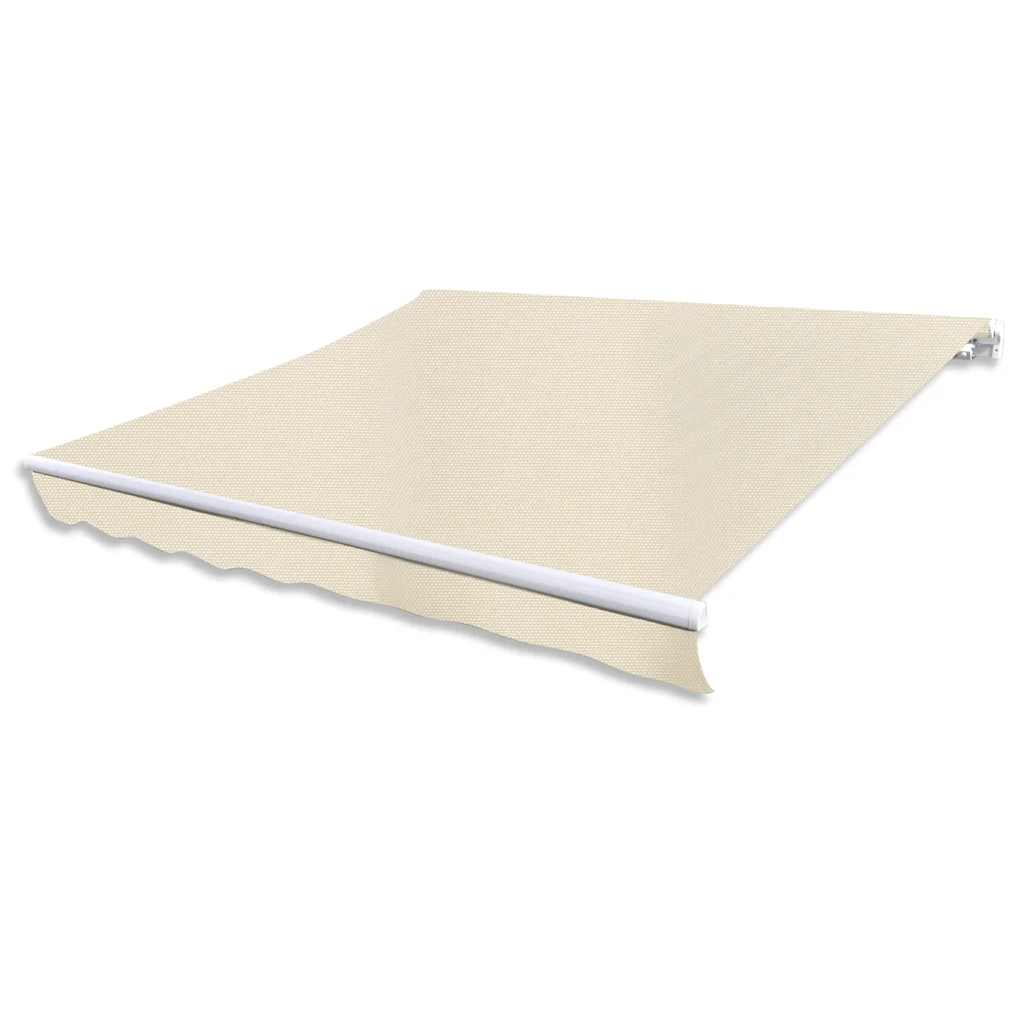 vidaXL Markiza zwijana ręcznie, 300 cm, kremowa