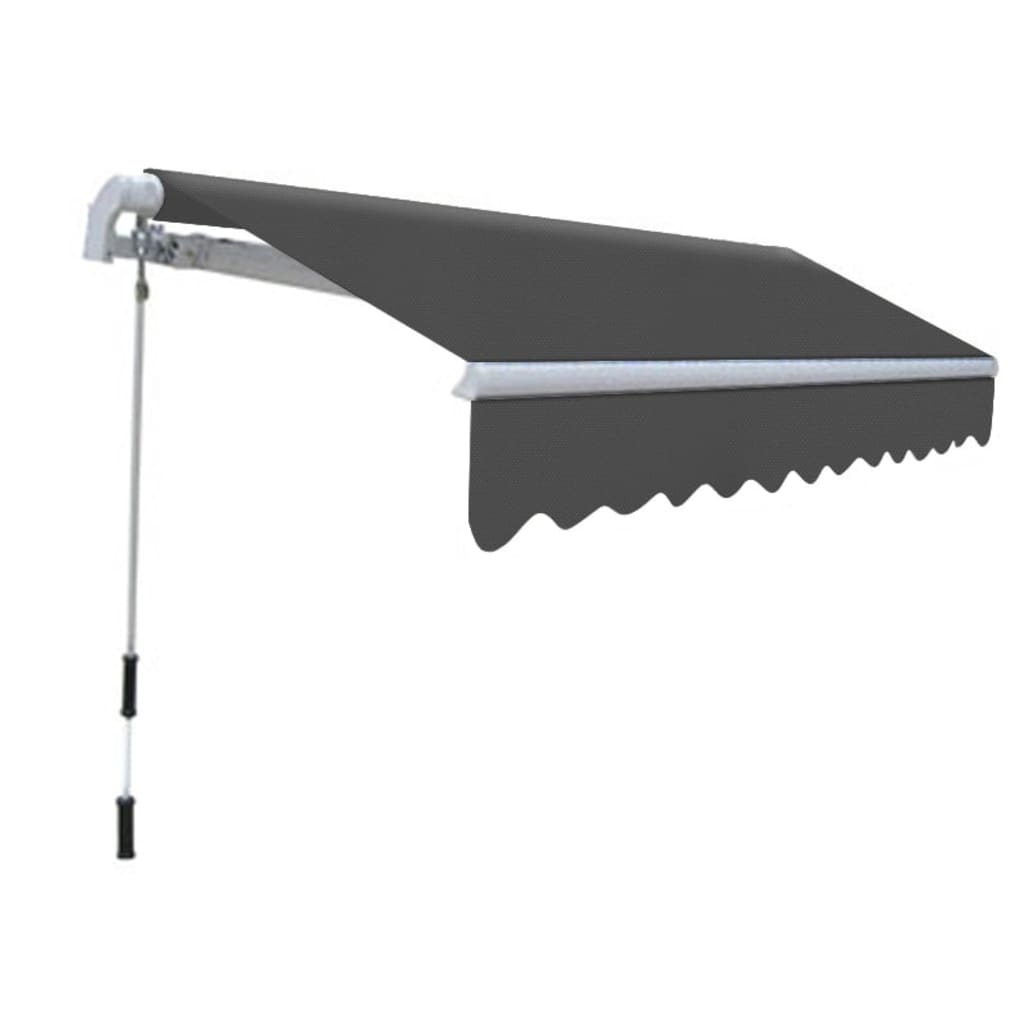vidaXL Markiza zwijana ręcznie, 300 cm, antracytowa