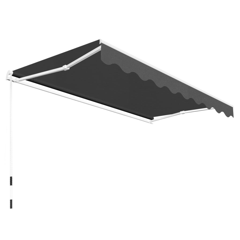 vidaXL Markiza zwijana ręcznie, 300 cm, antracytowa