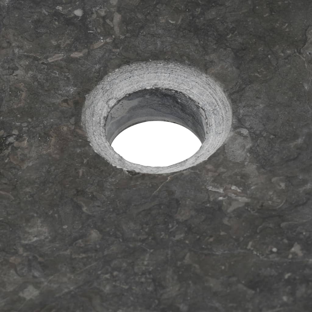 vidaXL Umywalka, 50 x 35 x 12 cm, marmurowa, czarna